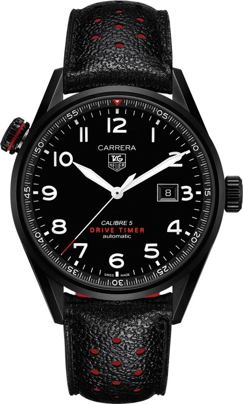 TAG Heuer WAR2A80.FC6337 : Carrera Calibre 5 Drive Timer 43 Titanium PVD / Black