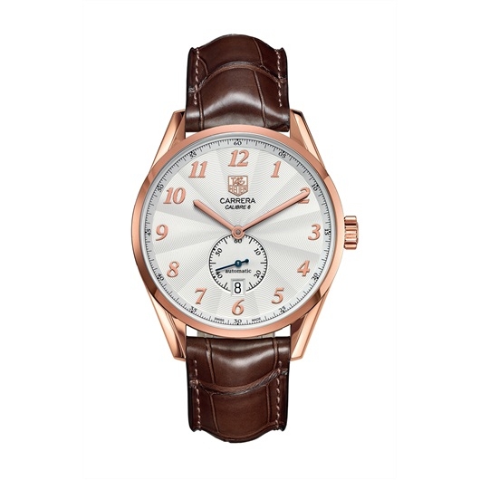 TAG Heuer WAS2140.FC8176 : Carrera Calibre 6 39 Heritage Rose Gold / Silver / Alligator