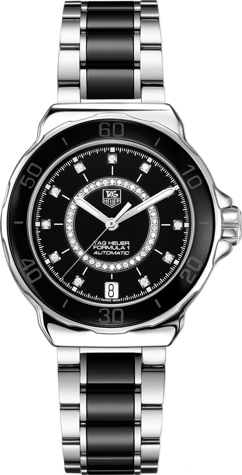 TAG Heuer WAU2210.BA0859 : Formula 1 Calibre 5 37 Stainless Steel / Black - Diamond / Bracelet