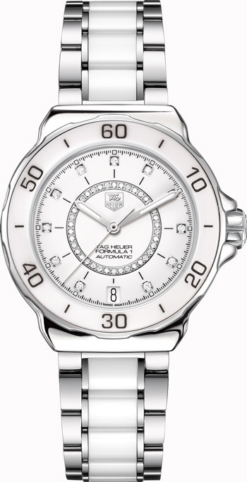 TAG Heuer WAU2211.BA0861 : Formula 1 Calibre 5 37 Stainless Steel / White - Diamond / Bracelet