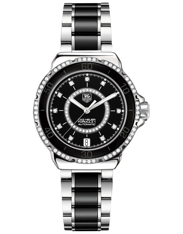 TAG Heuer WAU2212.BA0859 : Formula 1 Calibre 5 37 Stainless Steel / Diamond / Black - Diamond / Bracelet