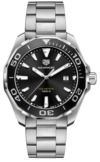 TAG Heuer WAY101A.BA0746 : Aquaracer 300M Quartz 43 Stainless Steel / Black / Bracelet