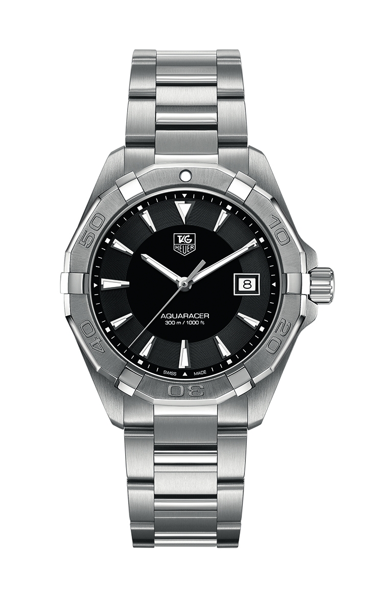 TAG Heuer WAY1110.BA0910 : Aquaracer 300M Quartz 40.5 Stainless Steel / Black / Bracelet