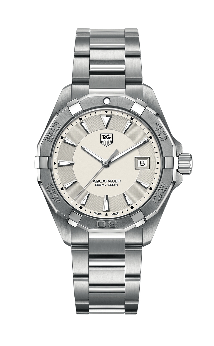 TAG Heuer WAY1111.BA0910 : Aquaracer 300M Quartz 40.5 Stainless Steel / Silver / Bracelet