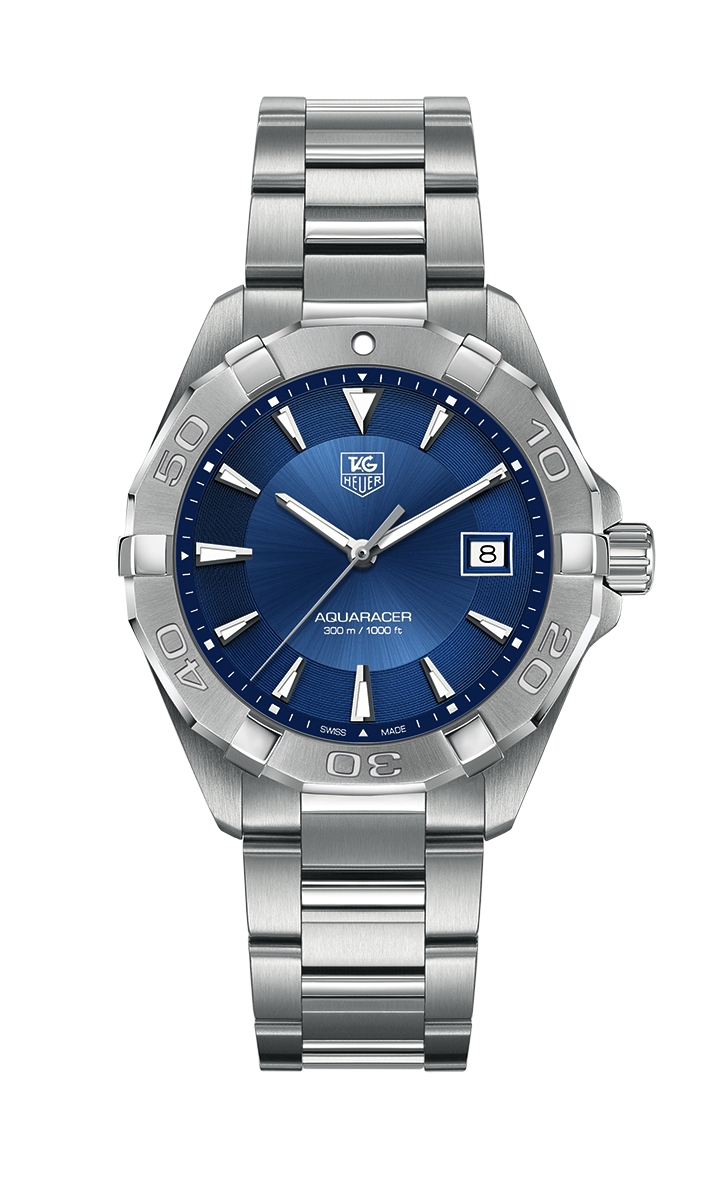 TAG Heuer WAY1112.BA0910 : Aquaracer 300M Quartz 40.5 Stainless Steel / Blue / Bracelet