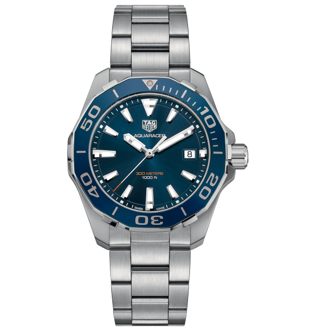 TAG Heuer WAY111C.BA0928 : Aquaracer 300M Quartz 40.5 Stainless Steel / Blue / Steel