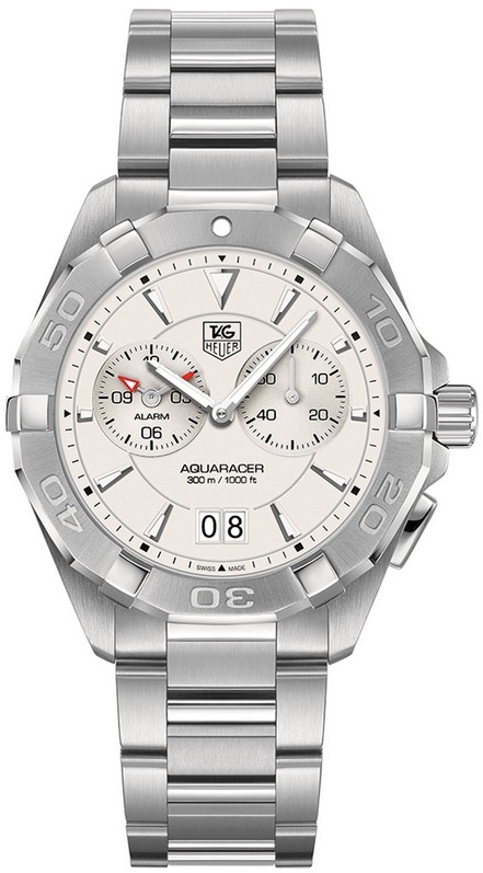 TAG Heuer WAY111Y.BA0910 : Aquaracer 300M Alarm 40.5 Stainless Steel / Silver / Bracelet