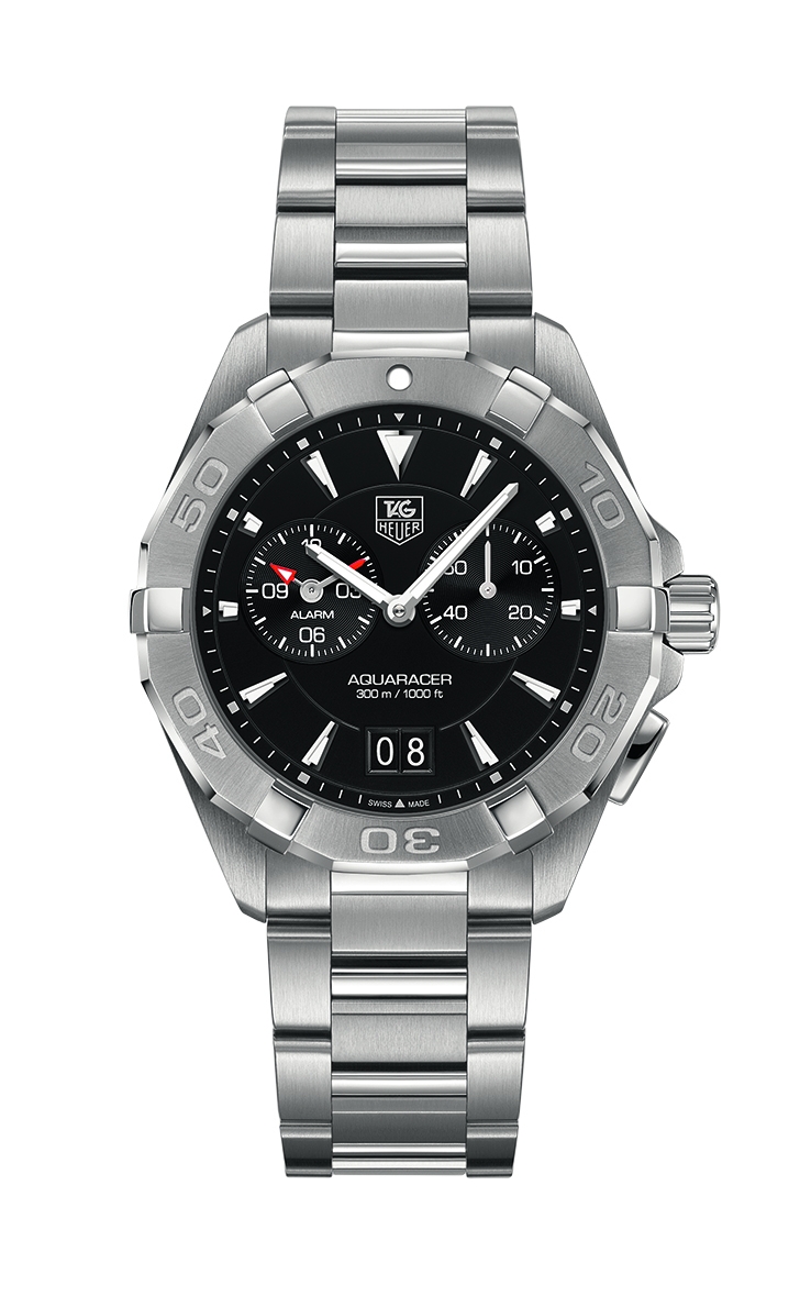 TAG Heuer WAY111Z.BA0910 : Aquaracer 300M Alarm 40.5 Stainless Steel / Black / Bracelet