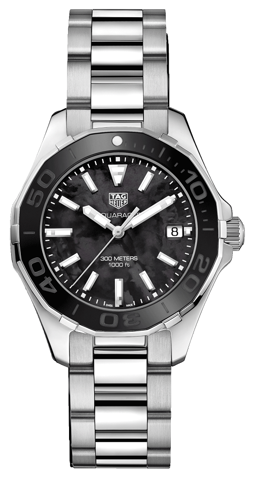 TAG Heuer WAY131K.BA0748 : Aquaracer 300M Quartz 35 Stainless Steel / Black MOP / Bracelet