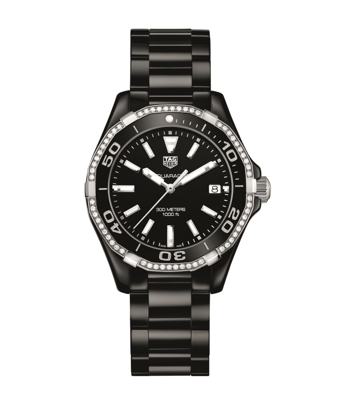TAG Heuer WAY1395.BH0716 : Aquaracer 300M 35 Ceramic / Diamond / Black / Bracelet