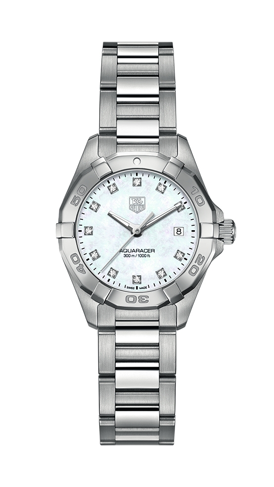 TAG Heuer WAY1413.BA0920 : Aquaracer 300M Quartz 27 Stainless Steel / MOP - Diamond / Bracelet