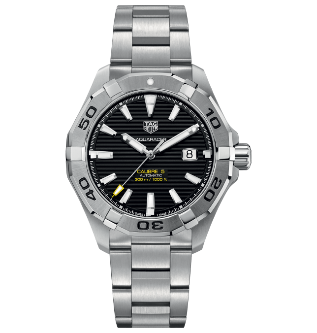 TAG Heuer WAY2010.BA0927 : Aquaracer 300M Calibre 5 41 Stainless Steel / Black / Steel