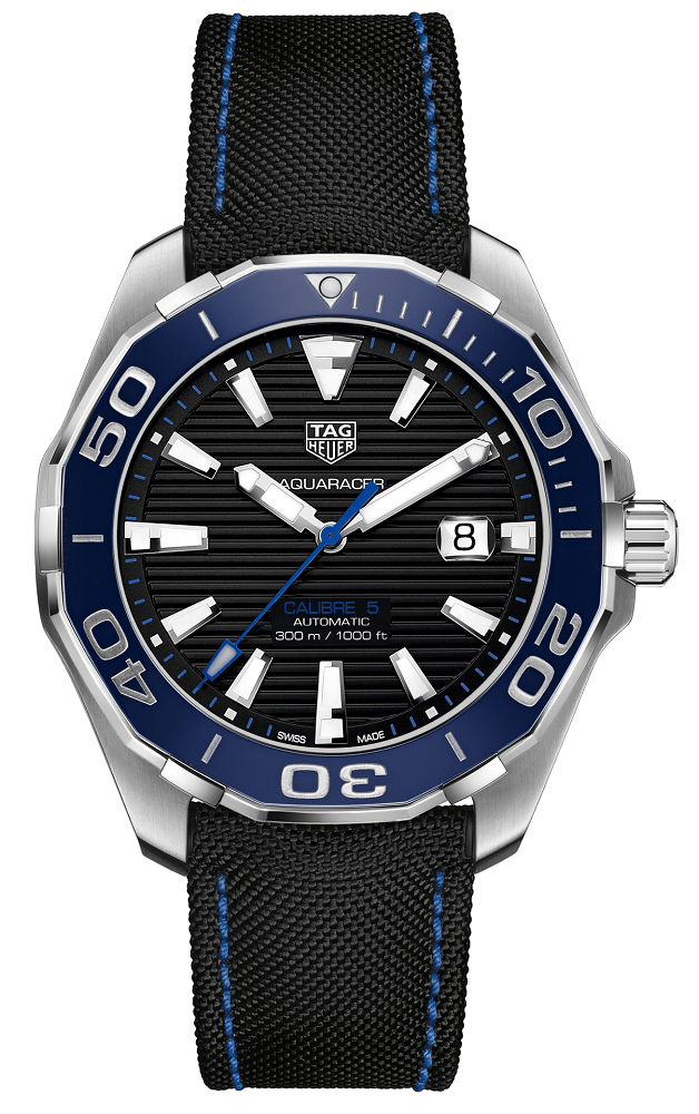 TAG Heuer WAY201C.FC6395 : Aquracer 300M Calibre 5 43 Stainless Steel / Black / Nylon