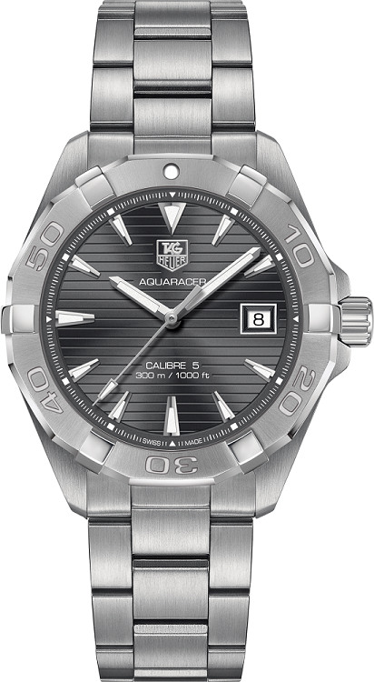 TAG Heuer WAY2113.BA0928 : Aquaracer 300M Calibre 5 41 Stainless Steel / Grey / Bracelet