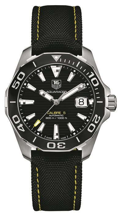 TAG Heuer WAY211A.FC6362 : Aquaracer 300M Calibre 5 41 Stainless Steel / Black / Nylon