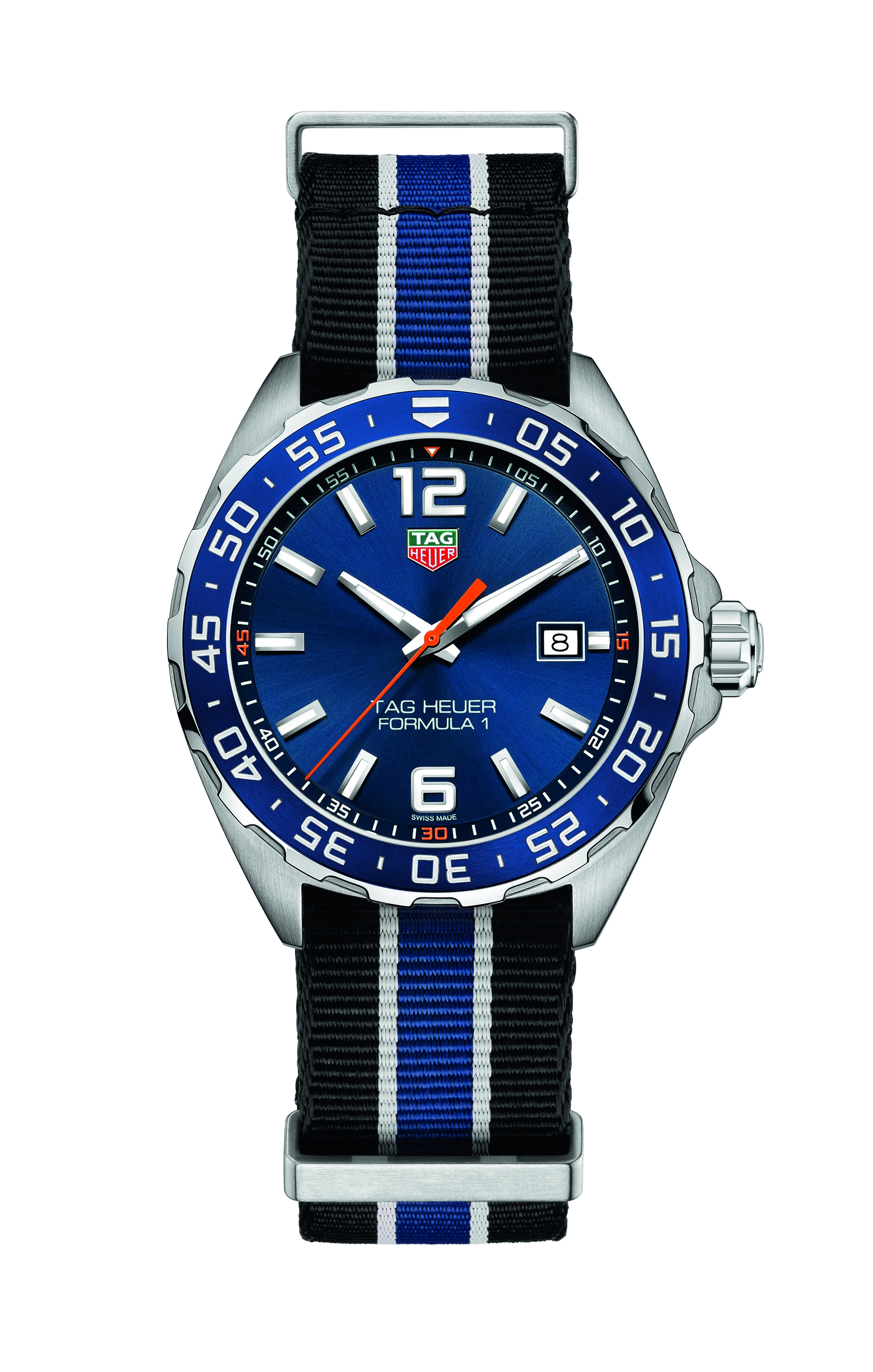 TAG Heuer WAZ1010.FC8197 : Formula 1 Quartz 43 Stainless Steel / Blue / NATO