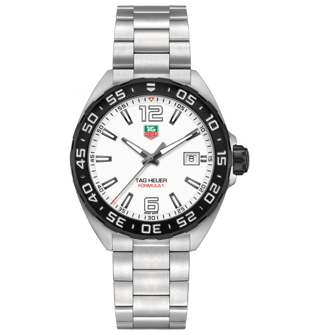 TAG Heuer WAZ1111.BA0875 : Formula 1 Quartz 41 Stainless Steel / White / Bracelet