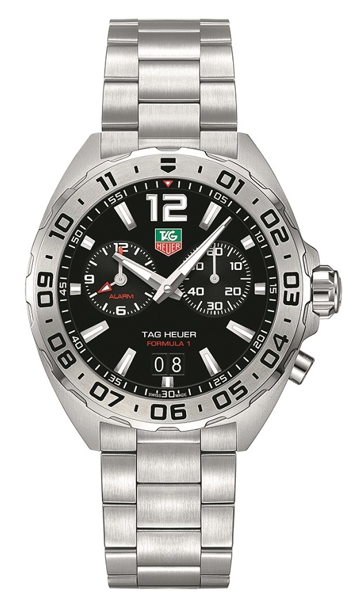 TAG Heuer WAZ111A.BA0875 : Formula 1 Alarm 41 Stainless Steel / Black / Bracelet