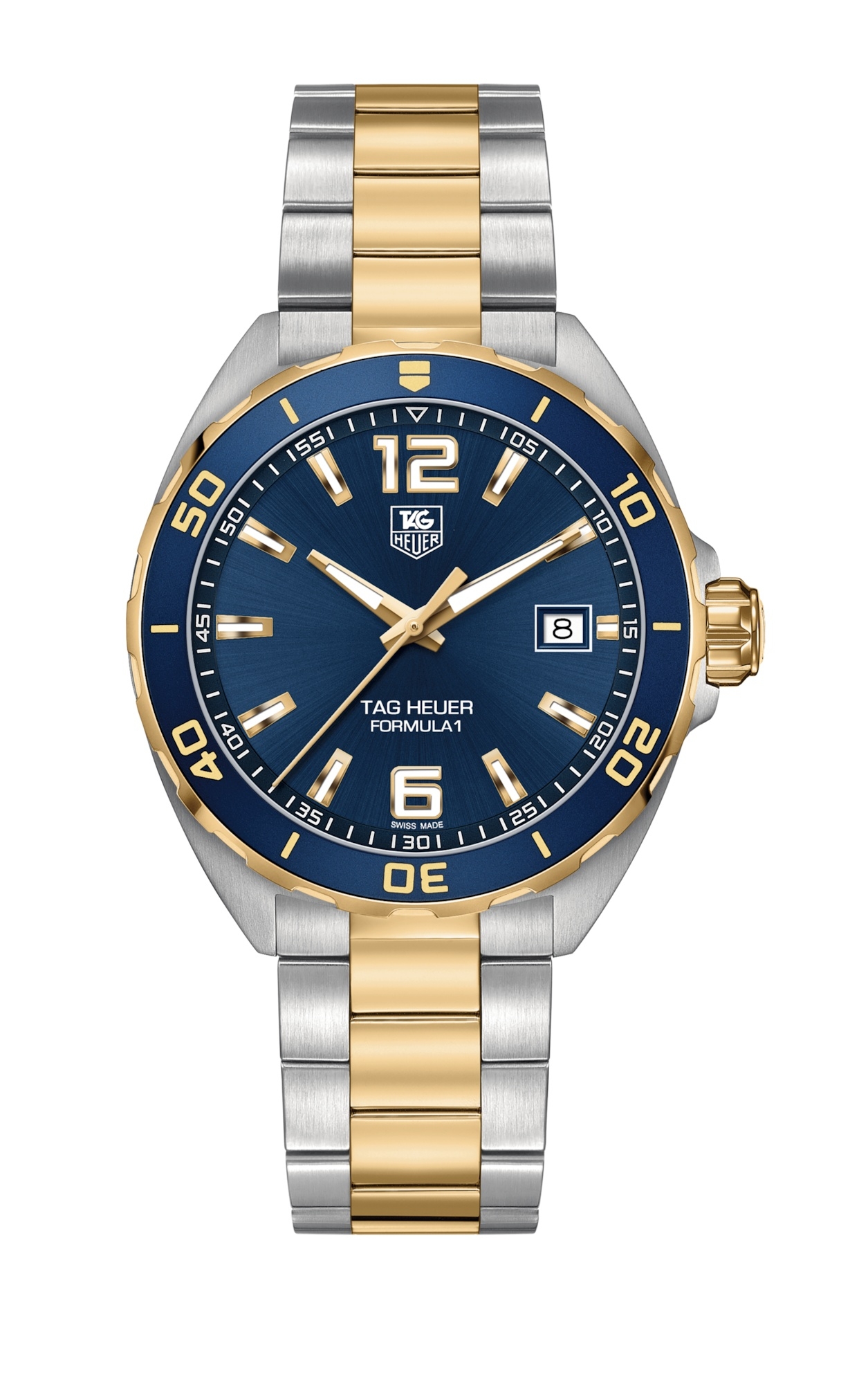 TAG Heuer WAZ1120.BB0879 : Formula 1 Quartz 41 Stainless Steel / Yellow Gold / Blue / Bracelet