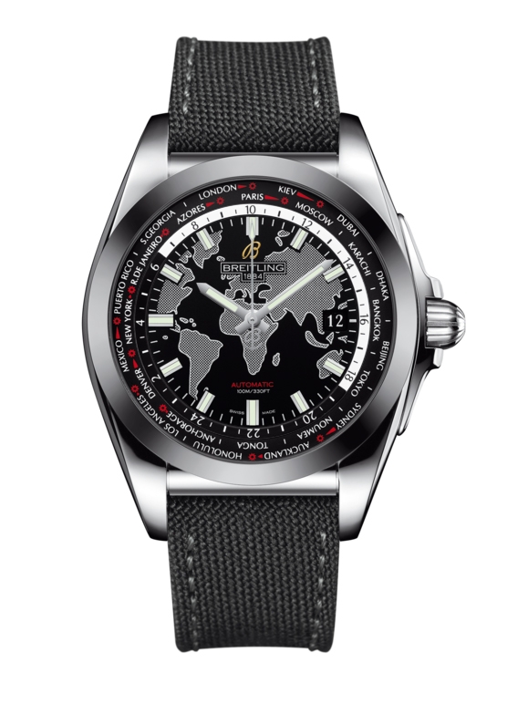 Breitling WB3510U4.BD94.109W : Galactic Unitime Stainless Steel / SleekT / Trophy Black / Military