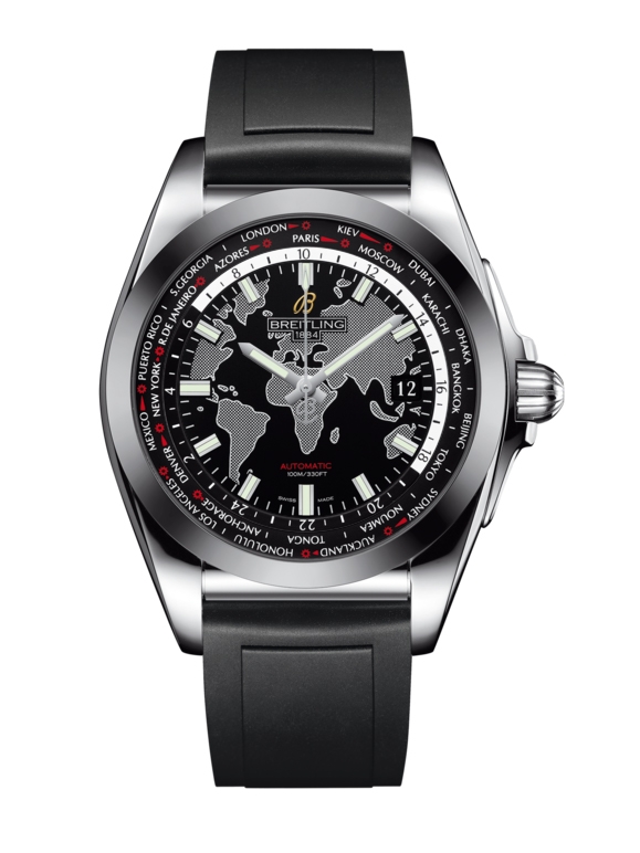 Breitling WB3510U4.BD94.131S : Galactic Unitime Stainless Steel / SleekT / Trophy Black / Rubber