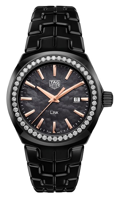 TAG Heuer WBC1390.BH0744 : Link Quartz 32mm Black Ceramic / Diamond / Black MOP