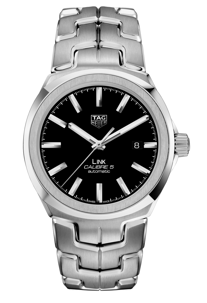 TAG Heuer WBC2110.BA0603 : Link Calibre 5 41 Stainless Steel / Black / Bracelet