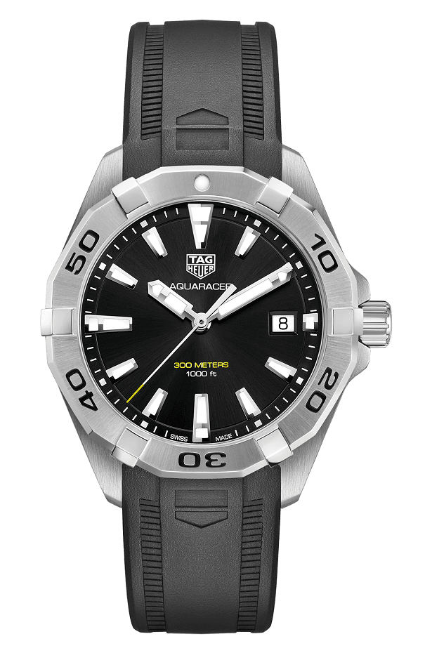 TAG Heuer WBD1110.FT8021 : Aquaracer Quartz 300M 41 Stainless Steel / Black / Rubber
