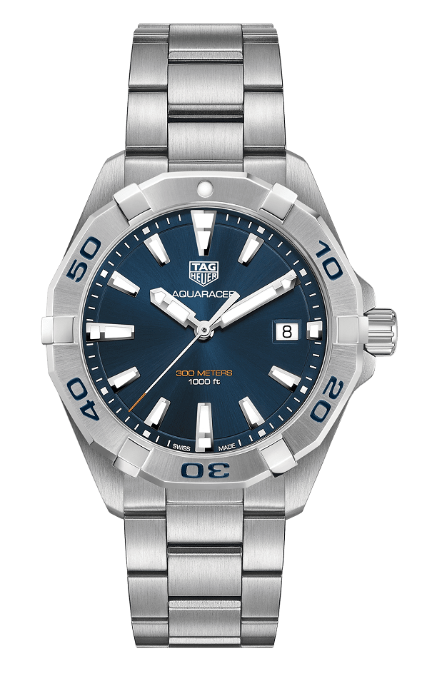 TAG Heuer WBD1112.BA0928 : Aquaracer Quartz 300M 41 Stainless Steel / Blue / Bracelet