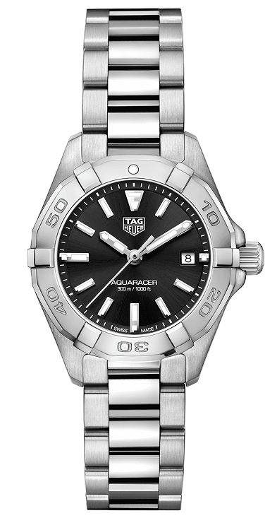 TAG Heuer WBD1410BA0741 : Aquaracer 300M Quartz 27 Stainless Steel / Black / Bracelet