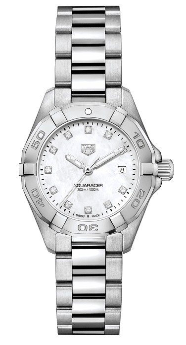 TAG Heuer WBD1414BA0741 : Aquaracer 300M Quartz 27 Stainless Steel / MOP - Diamond / Bracelet