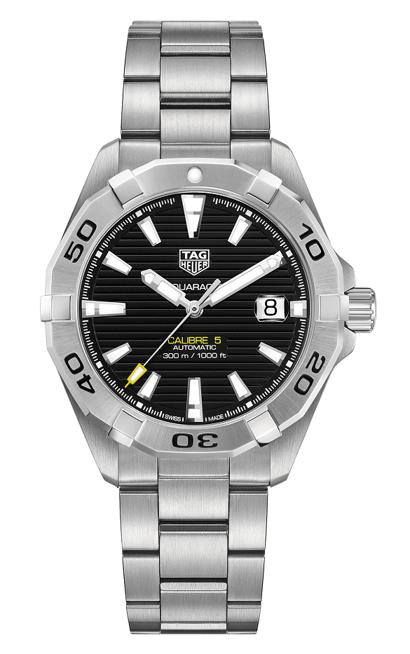 TAG Heuer WBD2110.BA0928 : Aquaracer 300M Calibre 5 Automatic 41 Stainless Steel / Black / Bracelet