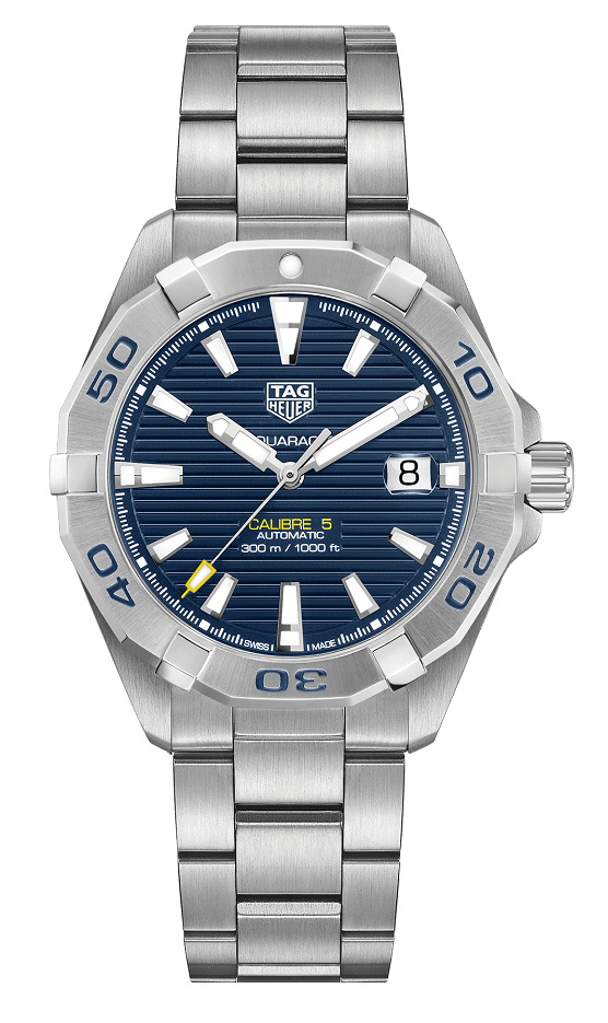 TAG Heuer WBD2112.BA0928 : Aquaracer 300M Calibre 5 Automatic 41 Stainless Steel / Blue / Bracelet