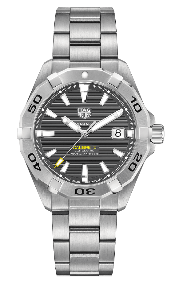 TAG Heuer WBD2113.BA0928 : Aquaracer 300M Calibre 5 Automatic 41 Stainless Steel / Grey / Bracelet