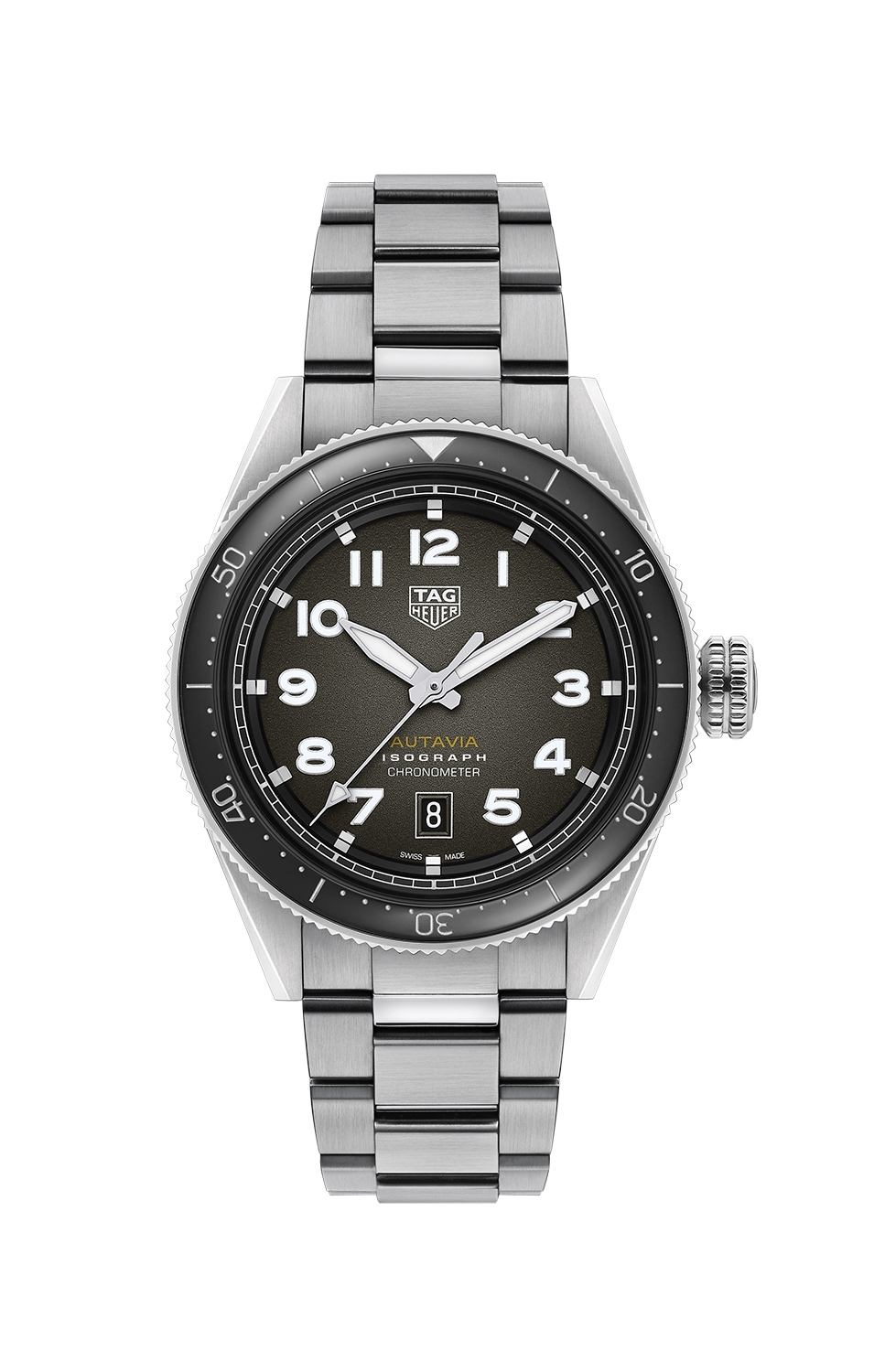 TAG Heuer WBE5110.EB0173 : Autavia Isograph Calibre 5 Stainless Steel / Black / Bracelet