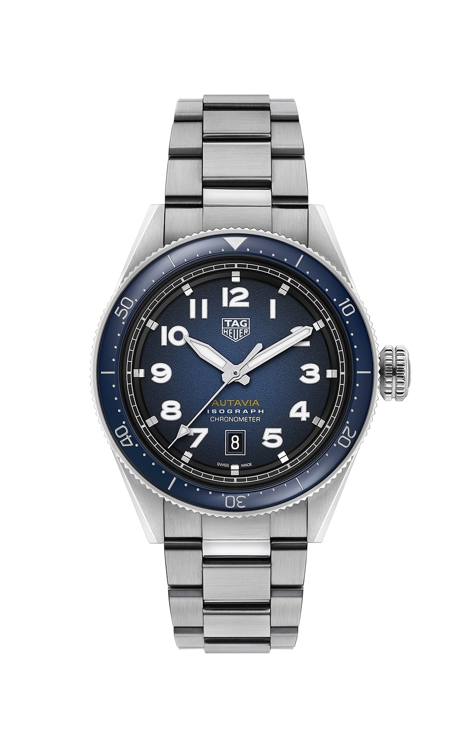 TAG Heuer WBE5112.EB0173 : Autavia Isograph Calibre 5 Stainless Steel / Blue / Bracelet