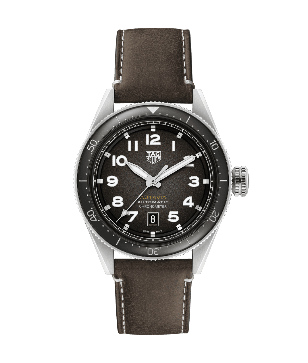 TAG Heuer WBE5114.FC8266 : Autavia Calibre 5 Stainless Steel / Black / Leather