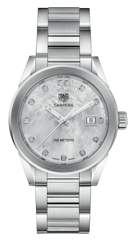 TAG Heuer WBG1312.BA0758 : Carrera Quartz 36 Stainless Steel / MOP / Bracelet