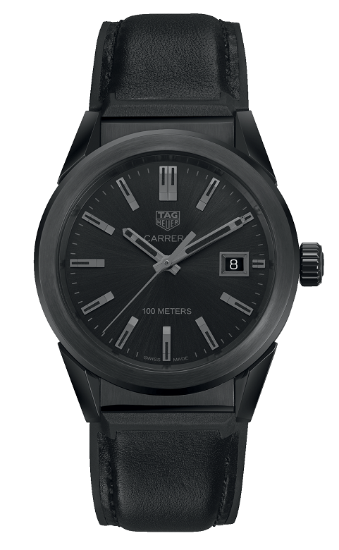TAG Heuer WBG1313.FT6117 : Carrera Quartz 36 Stainless Steel PVD / Black / Calf