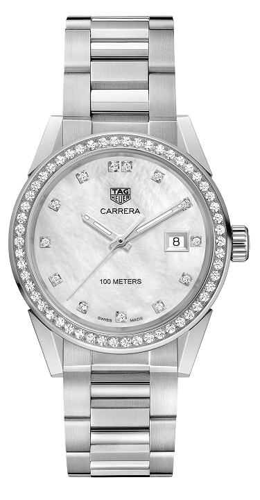 TAG Heuer WBG1315.BA0758 : Carrera Quartz 36 Stainless Steel / Diamond / MOP - Diamond / Bracelet
