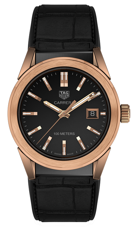 TAG Heuer WBG1351.FC6418 : Carrera Quartz 36 Rose Gold / Black / Alligator