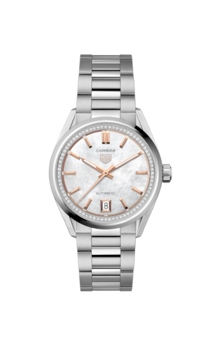 TAG Heuer WBN231C.BA0001 : Carrera Date 36 Stainless Steel / MOP - Diamond