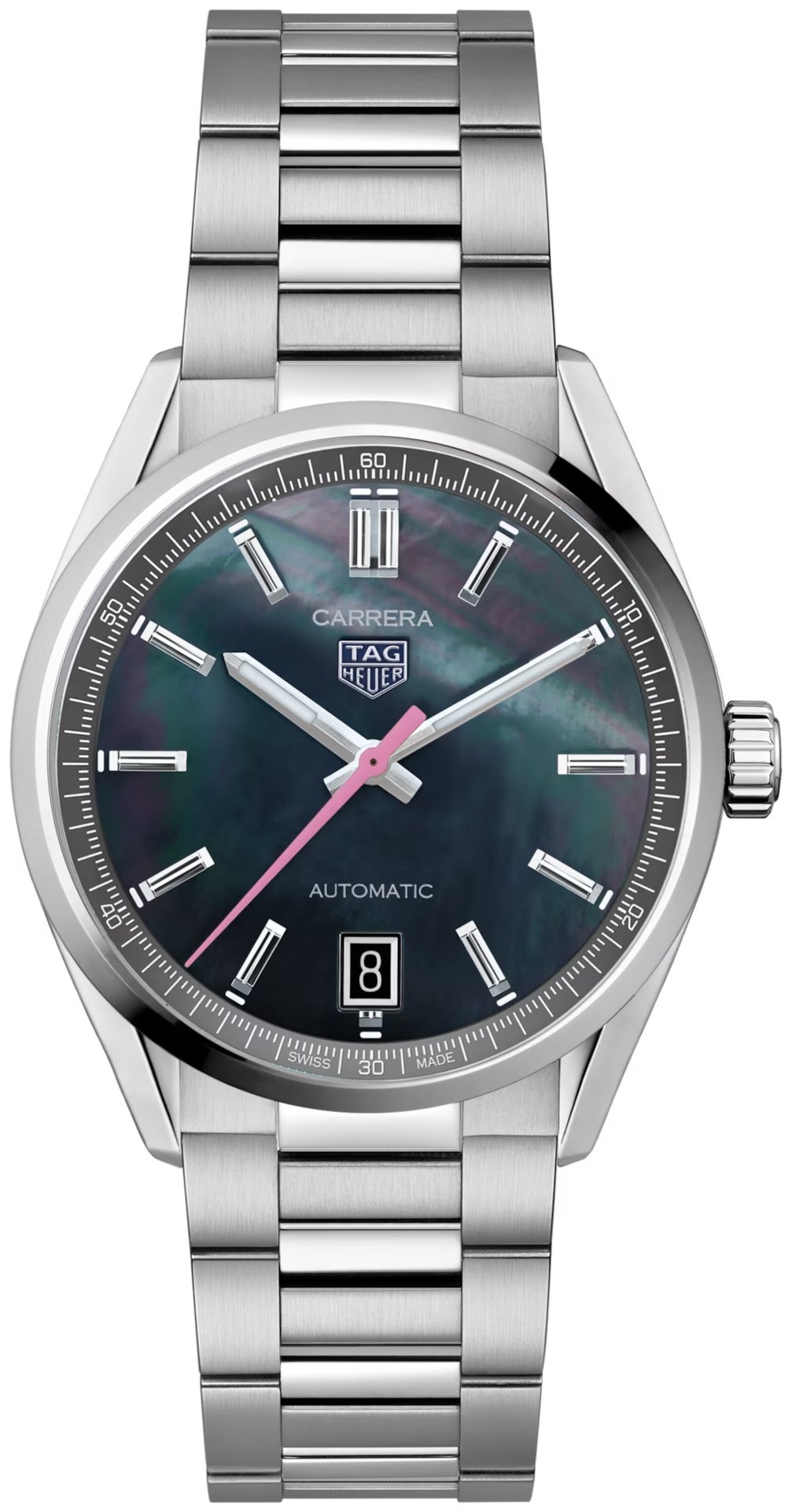 TAG Heuer WBN231F.BA0001 : Carrera Date 36 Stainless Steel / Black MOP / Japan