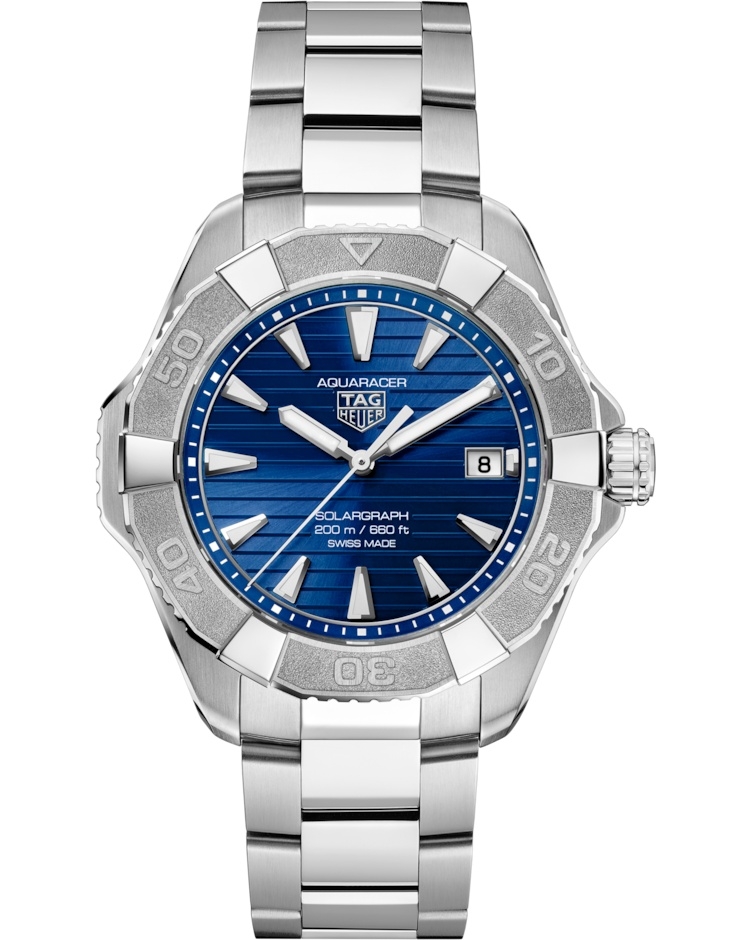 TAG Heuer WBP1117.BA0047 : Aquaracer Professional 200 Solargraph 40 Stainless Steel / Blue / Bracelet