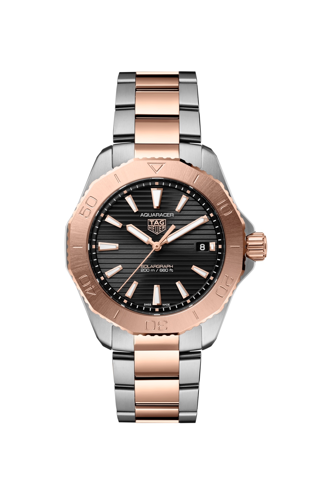 TAG Heuer WBP1121.BB0003 : Aquaracer Professional 200 Quartz 40 Stainless Steel - Rose Gold / Black