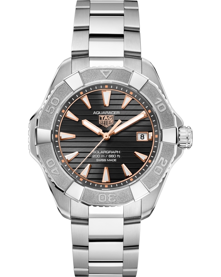 TAG Heuer WBP1190.BZ0003 : Aquaracer Professional 200 Solargraph 40 Titanium / Grey / Bracelet