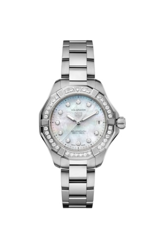 TAG Heuer WBP1314.BA0005 : Aquaracer Professional 200 Solargraph 34 Stainless Steel - Diamond / MOP - Diamond