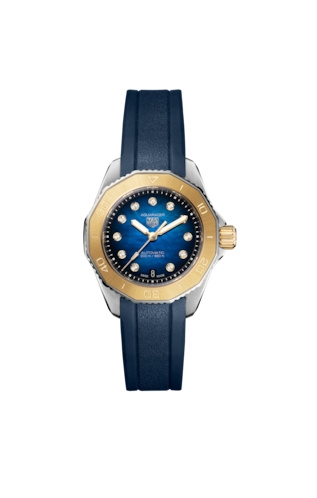TAG Heuer WBP2450.FT6215 : Aquaracer Professional 200 Automatic 30 Stainless Steel - Yellow Gold / Blue / Rubber