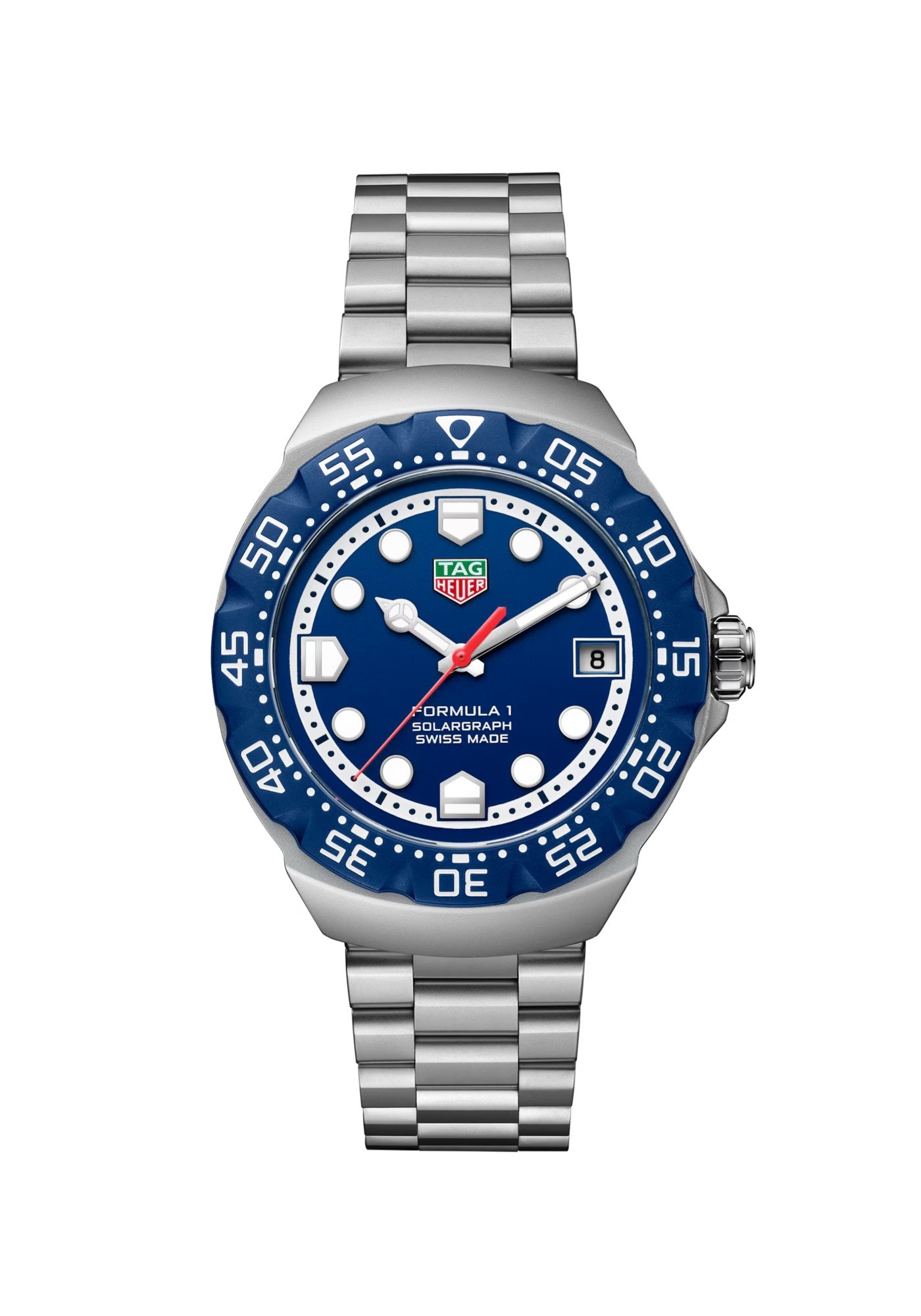 TAG Heuer WBY1112.BA0042 : Formula 1 Solargraph 38 Stainless Steel / Blue  / Bracelet