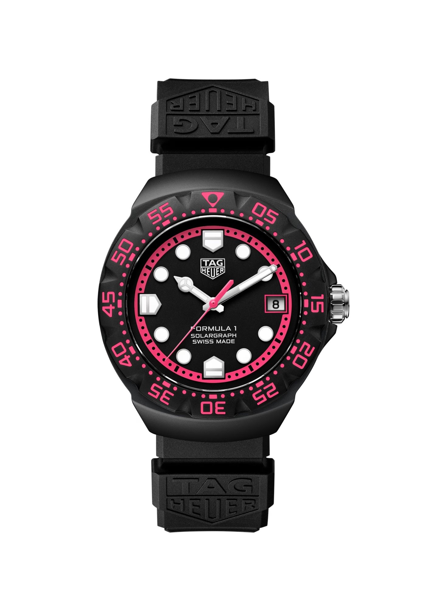 TAG Heuer WBY111D.FT8084 : Formula 1 Solargraph 38 DLC / Black - Pink / Abu Dhabi